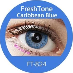 Caribbean blue soft color lens